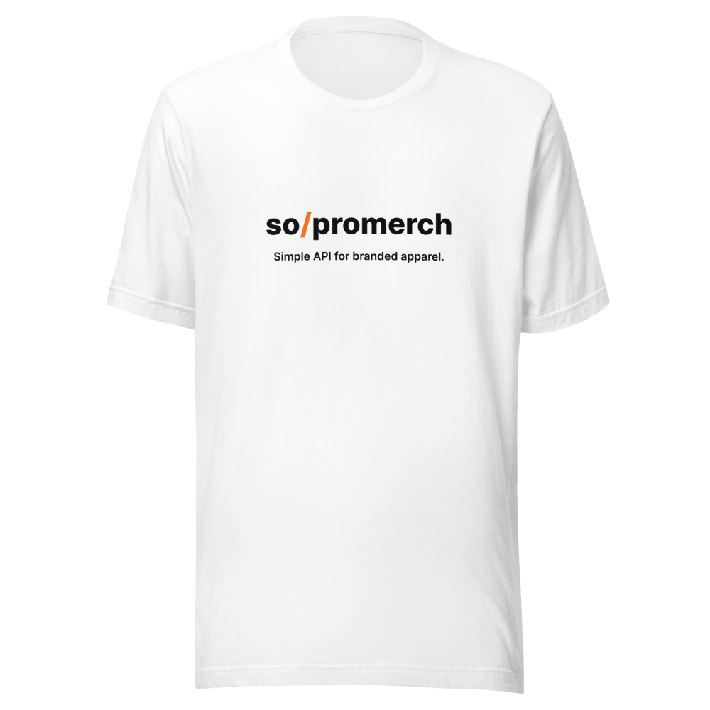 A t-shirt with the promerch logo.